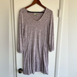 Anthropologie Pink Hacci Mini Dress Comfy Pink Pullover Tunic Size S